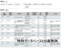 特許データベースとの連携例